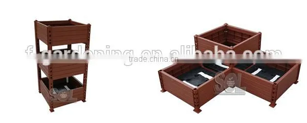 New Products Vertical Garden Plastic Square Flower Pot Modular photo-5