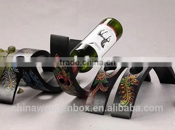 Good Quality Paulownia and Plywood Wine Rack / Wine Bottle Display Rack Best Quality Round Handmade Wooden Wine Rack photo-3