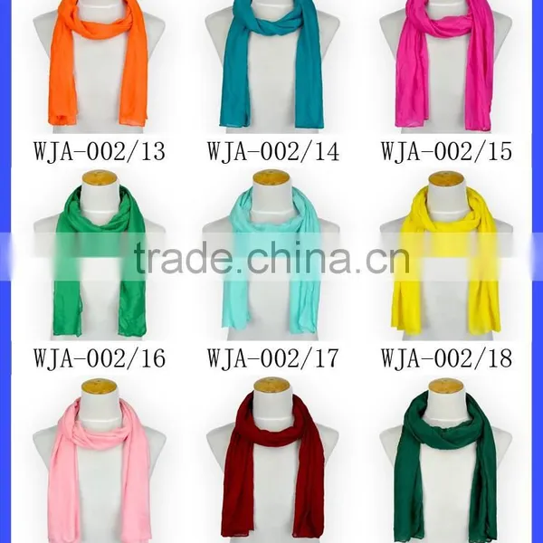 Baby Girls Luxuries Washable Solid Color Fashion Scarf Various Color Silk Scarf photo-6