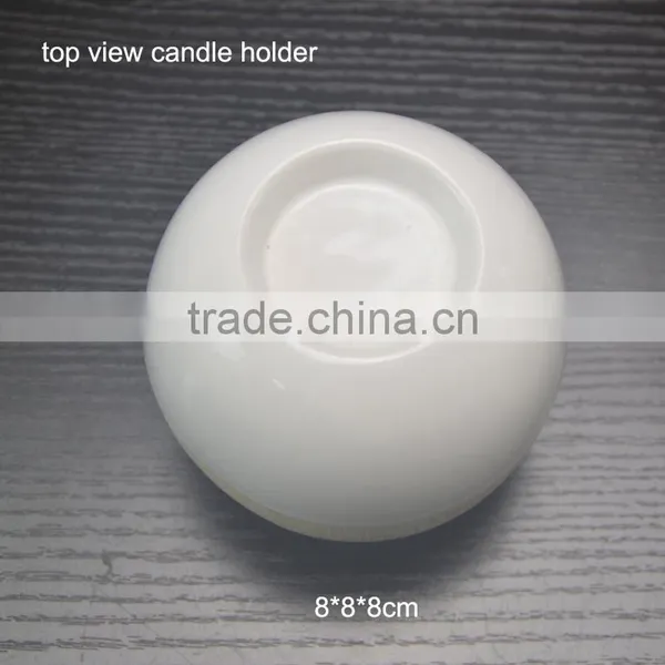 Hand-made Round Shape Ceramic Tealight Candlestick Holder for Religions Activities photo-2