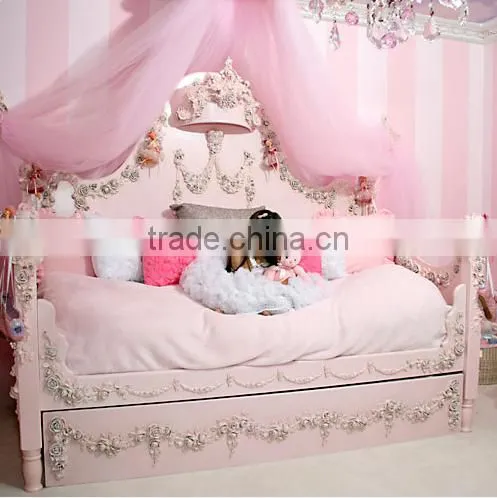 Norwegian Forest Style Royal Black Solid Wood Daybed With Drawers BF11-05143b photo-3