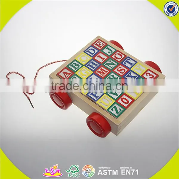 Wholesale Cheap Wooden Block Car Top Fashion Wooden Block Car W13C018 photo-3