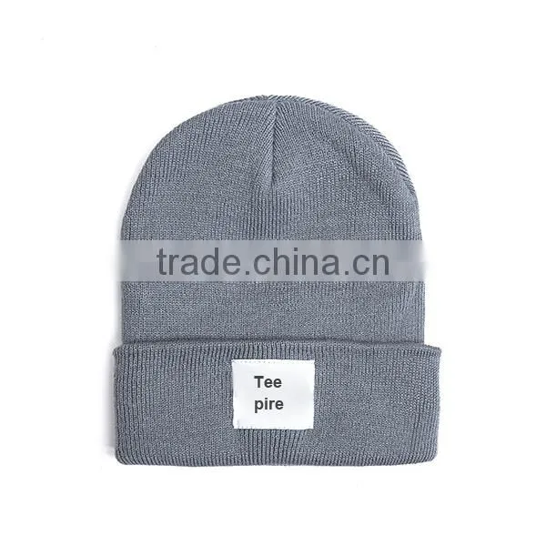 Blank Pattern Woolen Knitted Hat photo-3