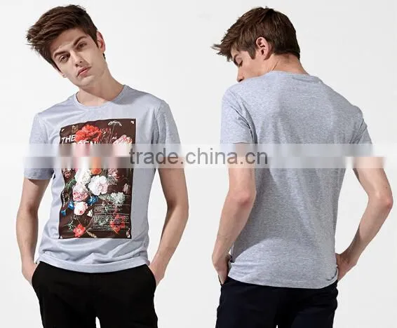 Customized Printed Logo 100% Cotton Promotion Tee Men's t Shirt photo-6