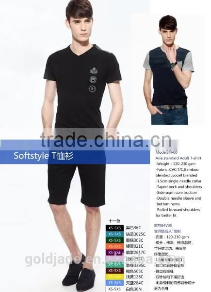 Factory OEM V-neck White T-shirts Wholesale ,summer Running Men Gym Sexy Short Sleeve v Neck t Shirts photo-4