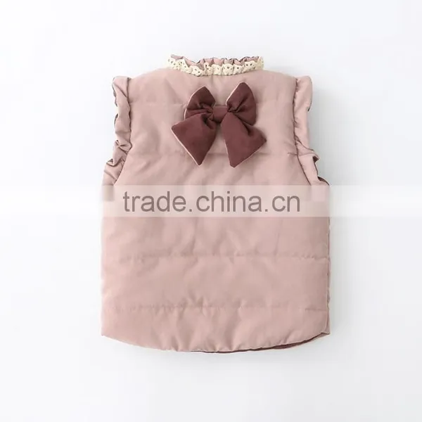 Latest Waistcoat Designs for Baby 2016 Back Bow Cotton Vest photo-2