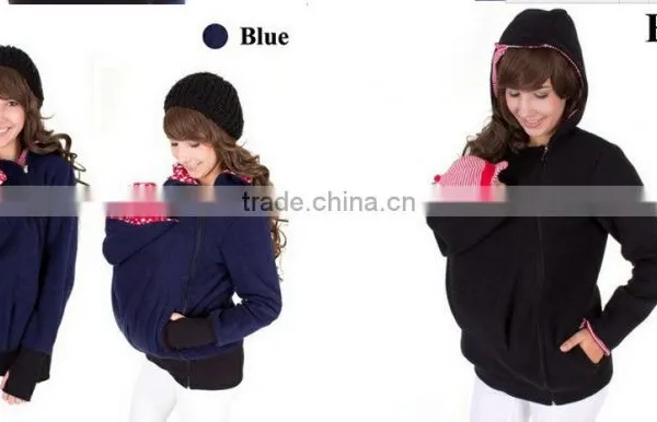 2016 New Style Multiple Function Mother Dress Three-in-one Cover Baby Women Hoodie Sweatshirt Polar Fleece Warm OEM photo-4