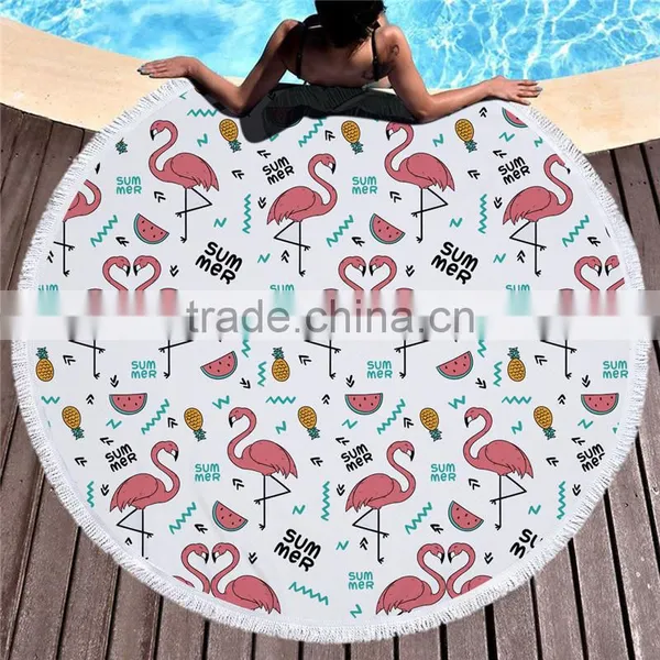 2017 Custom Printed Adult Round Beach Towel New Design Popular and Fashion photo-3
