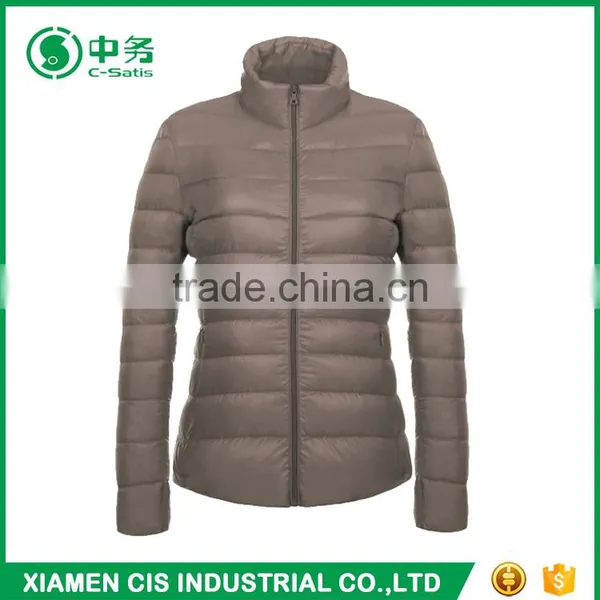 2017 New Product Comfy Windproof Women Winter Ultra Light Down Jacket photo-3
