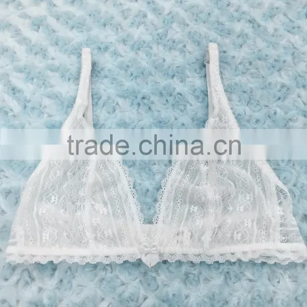 Newest Style Hot Sexy Mature Transparent Lace Ladies Bra and Panty Set photo-2
