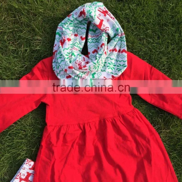 FALL OUTFITS Persnickety Girls 3 Pieces Scarf Sets Girls Christmas Pant Sets Kids Reindeer Clothes Boutique Girl Clothing photo-3