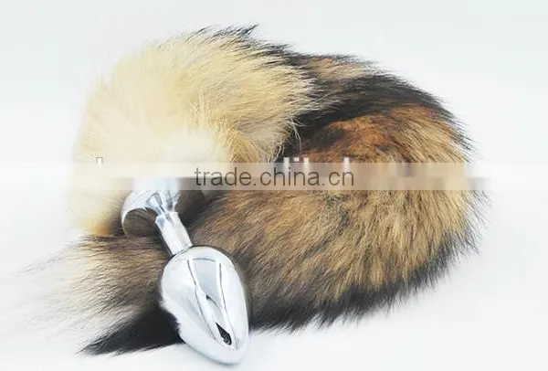 Funny Alternative Toys Men and Women With Metal Dog Tail Fox Tail Point Back Room Anal photo-4