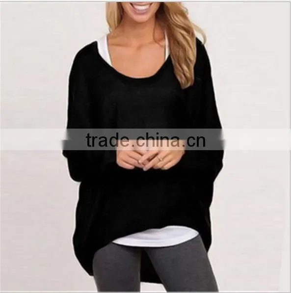 Hot Style Sweater Europe and the United States Show Thin Loose Women's T-shirt Multicolor Knitting Sweater photo-3