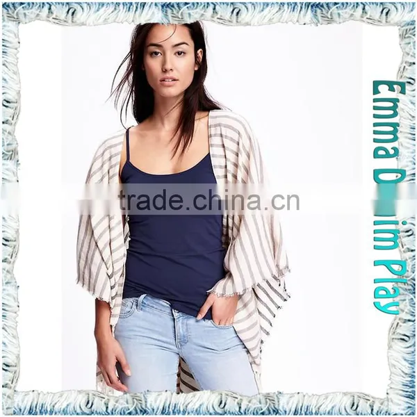 Latest Models Vogue Design Ladies Sexy Wear Wide Open Indigo Cotton Tank T Shirt photo-2