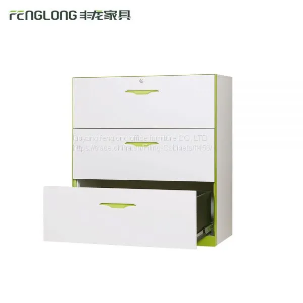 New Office Furniture 3 Drawer Steel Wide Lareral Filing Storage Cabinet photo-5