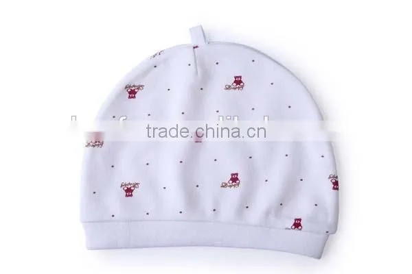 High Quality Kids Beanie Knitted Dot Printed 100% Cotton Baby Hat photo-3