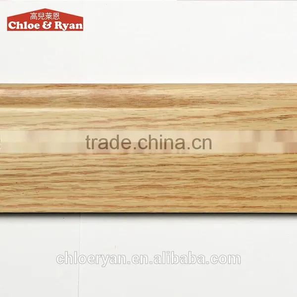 Home Accessories Wood Look Rubber Flooring Baseboard Molding