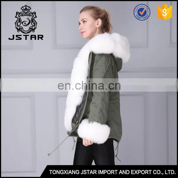 Wholesale Good Quality Fur Hooded Jacket Fashion Fur Trim Coat Sale photo-6