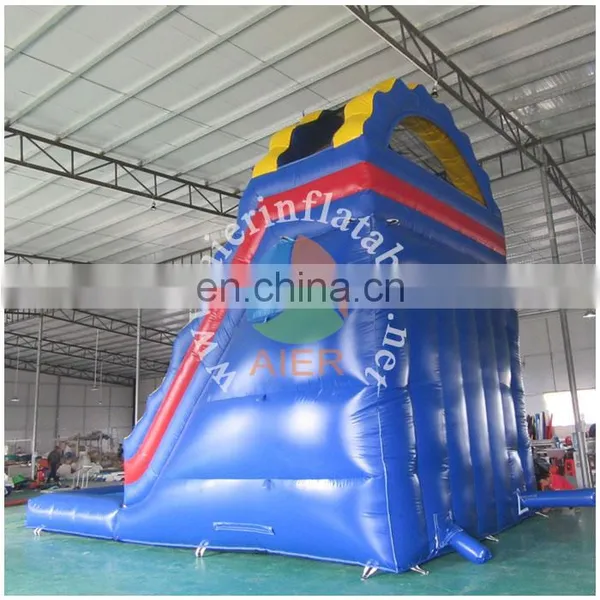 2017 Aier Guangzhou Attractive Commercial Medium Blue Waterslide/best Quality Inflatable Water Slide for Kids photo-2