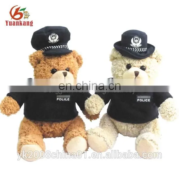Stuffed Bear Importers Police Bear Plush Teddy Toys in Uniform