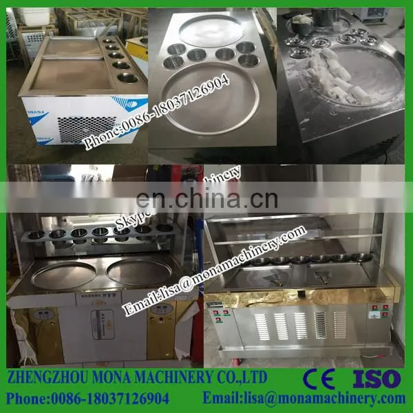Multi-functional Flat Pan Fried Ice Cream Roll Machine/ Single Pan Fried Ice Cream Roll Machine photo-5