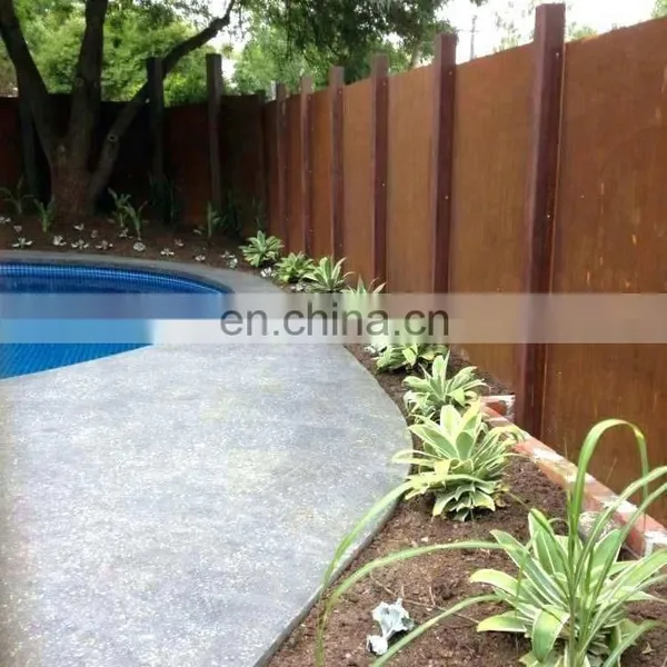 Corten Steel Fence Wall Weathering Steel photo-4
