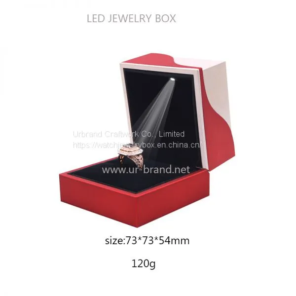 LED Light Jewelry Box Paint Jewelry Ring Display Box Packaging Gift Box Factory Direct Sales Customization photo-3