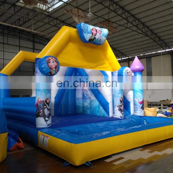 2020 Popular Portable Tall Slide ,inflatable Bounceland Bounce House With Frozen Theme photo-2