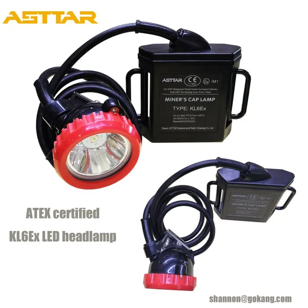 KL6Ex ATEX IP65 wiederaufladbare LED-Steckminearbeitslaterne mit Li-Ionen-Akku