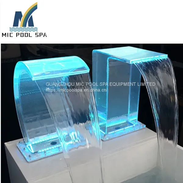 Outdoor Garden Water Fountain Transparent Acrylic Led Waterfall Spillway Pool Fountains And Waterfalls photo-2