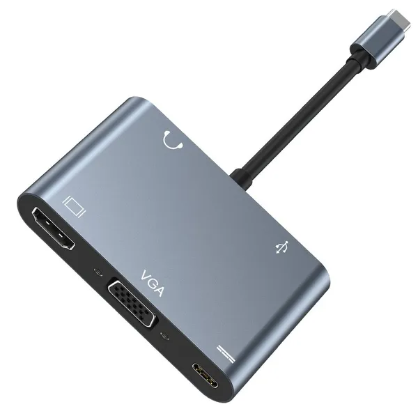 LU USB 3 Port USB C HUB to Multi USB 3.0 HDMI Adapter for MacBook Pro USB C HUB Laptop Docking Station photo-2