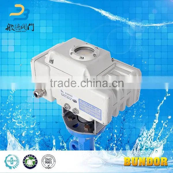 China Manufacture Cast Iron Motorized Double Flange Butterfly Valve Price photo-5