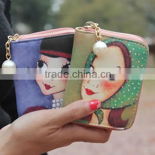 Graffiti Design Crtoon 2016 Popular Wallet Purs Can Put Billetera Cartera Cash Monedero