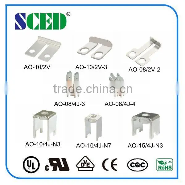 PCB Terminal Brass With Screw M4 AO-15/6J-N2 Silver Color photo-3