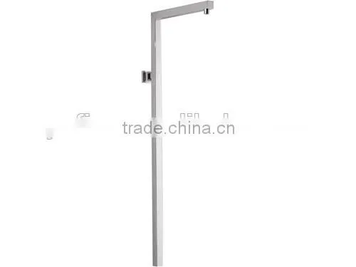 Brass Square Shower Column / Brass Top Shower Head Shower Arm/brass Tube Shower Column/wall Mounted Square Top Shower Column