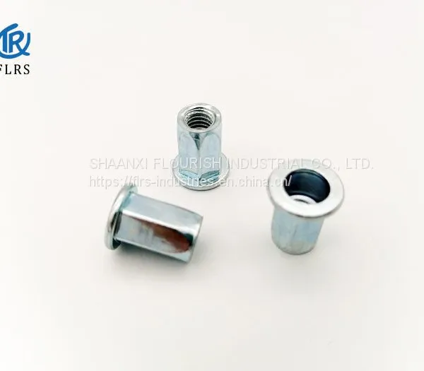 M10 Flat Head Hexagon Rivet Nuts UNC Thread YJT 8003 photo-2