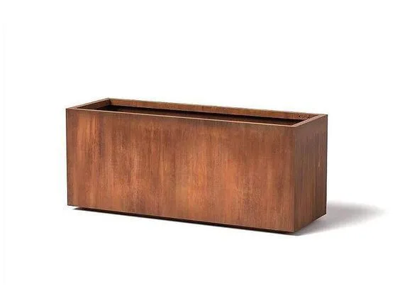 Youlite Outdoor Popular Weather Resistant Flower Pot Round Square Red Rust for Outdoor Spaces Corten Steel Planter Box