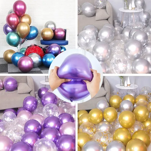 Low Price China Manufacturer Type of Metal Metalized Inflatable Helium Latex Metallic Colors Chrome Ballon Balloon photo-4