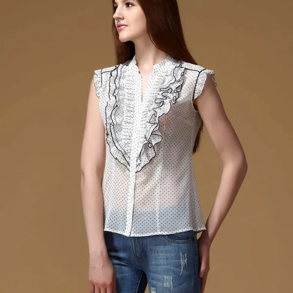 Women's Elegant Sleeveless Shirt photo-2