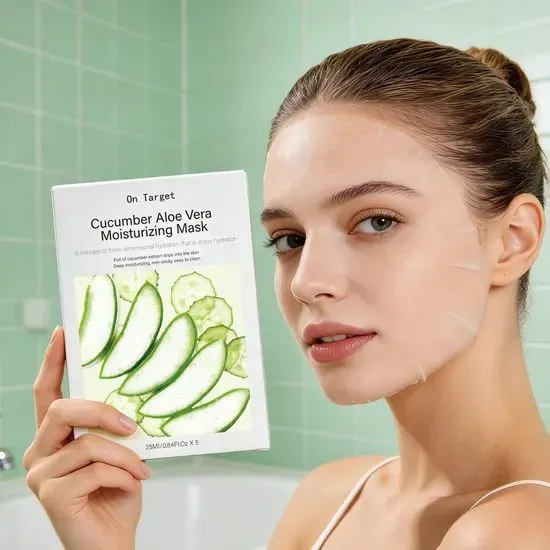 OEM&ODM Anti-Aging Peptide Facial Mask Deep Hydration Skin Repair Elasticity Boost Soothing photo-5