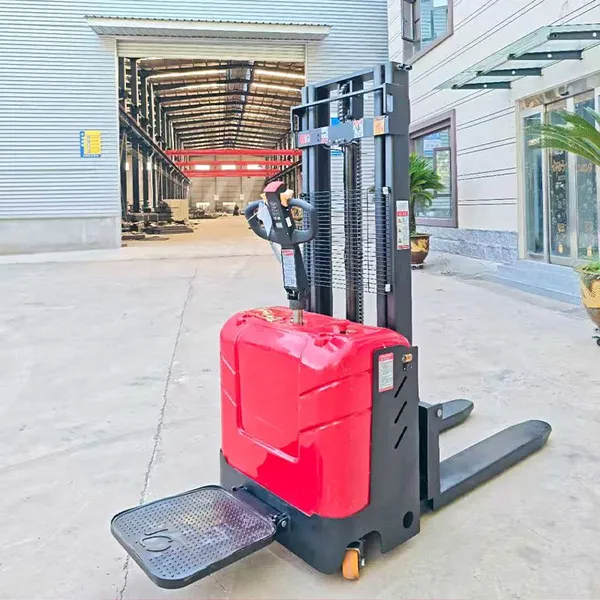 1.5T Electric Pallet Jack Full-electric Portable Self Loading Pallet Stacker Ladder Truck Mounted Forklift Electric Forklift photo-2