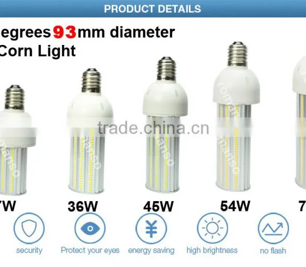 Hot New Products for 2016 5630smd 54w 75w Led Corn Street Lamp photo-6