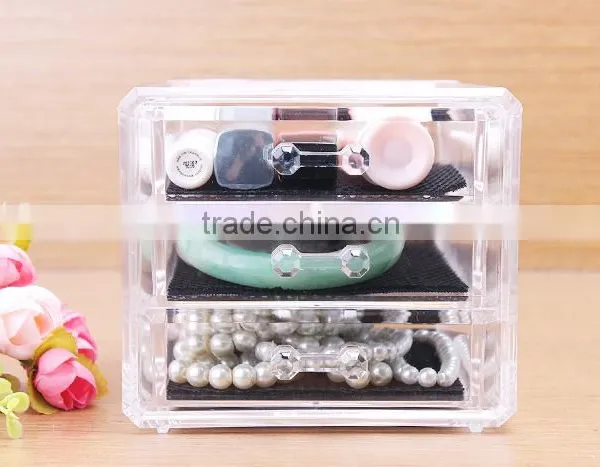 C50 ANPHY Cube Makeup Organizer Box 3 Drawers Jewelry Accessory Display Box photo-3