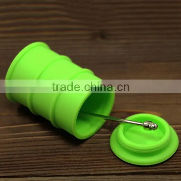 Customized Silicone Non-stick Container 26ml Concentrate Oil Silicone Wax Barrel Drum Silicone Weed Jar photo-5