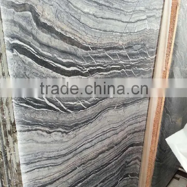 Black Tree Marble Slabs & Tiles, Chinese Black Marble, Black Polished Marble Floor Covering Tiles, Wall Tiles photo-4