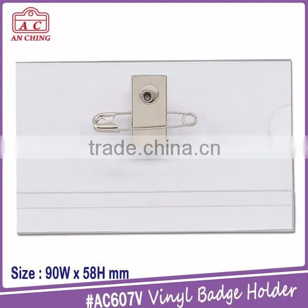 Id Pvc Card Badge Holder With Clipper Customized Size Available photo-3