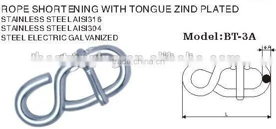 New China Products For Sale Steel Electric Galvanized Rope Shortening With Tongue Zind Plated Cheap Price High Quality photo-3