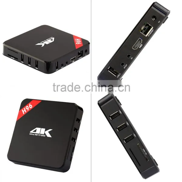 2016 Factory Hotsale Android TV Box IPTV Amlogic S905 Quad Core Android5.1 DDR3 1G 8G H96 photo-6