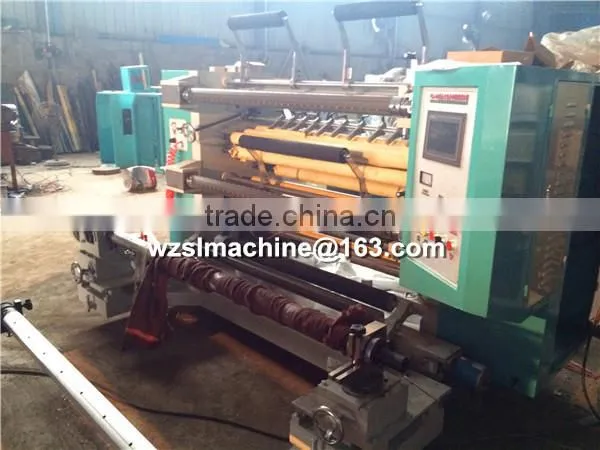 Glue Paper PVC Fabric Roll Slitting Machine photo-2