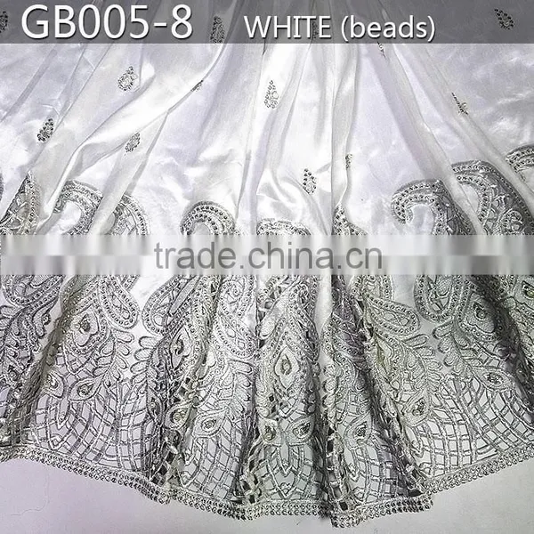 2016 Beaded George Fabric /new Design Women India Raw Silk George Lace Fabric photo-2